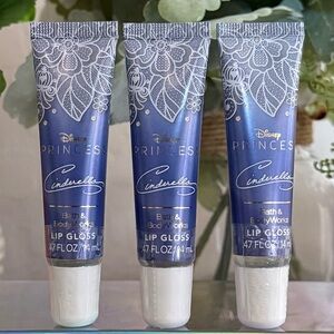 🆕🪻 BATH & BODY WORKS LIMITED EDITION “CINDERELLA” 3-PIECE LIP GLOSS SET. NEW.